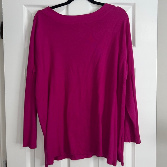 Jones New York Collection Women’s Plus Size Long Sleeve Top in Pink in 3X - Picture 11 of 12